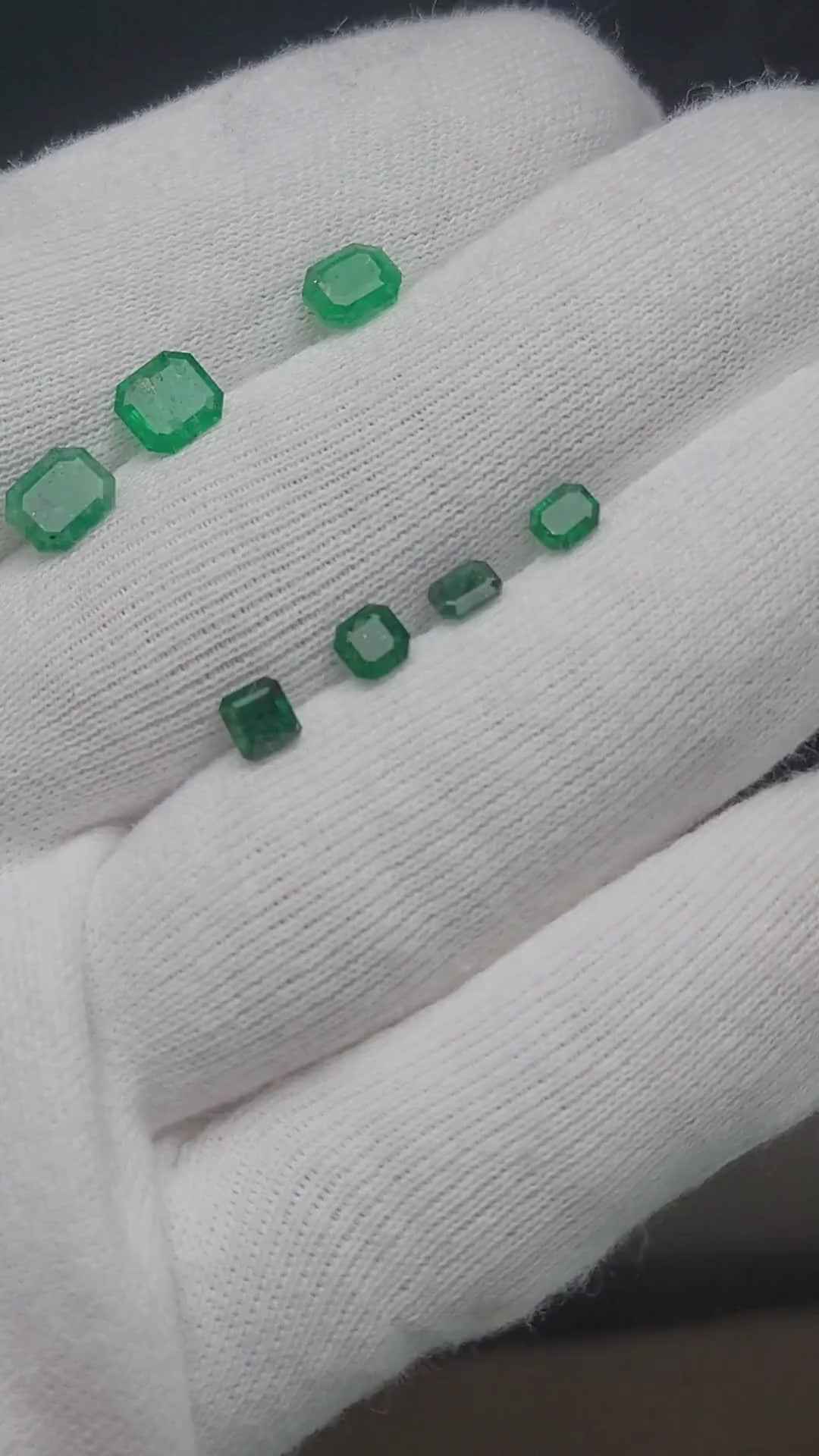 Natural Emerald Cut Swat Emerald Lot – 7 Pieces | 4.15 Carats Total | Pakistan Origin